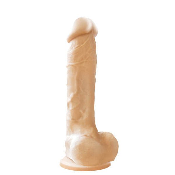 Ns Novelties colours pleasures 9" dildo flesh front product view | Flirtybay.com.au